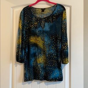 Speckled 3/4 Sleeve Blouse